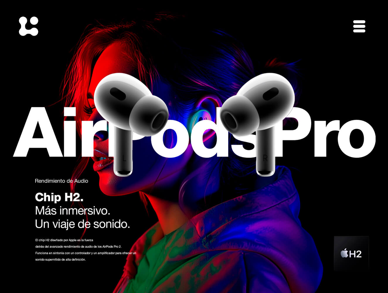 Concepto digital AirPods Pro